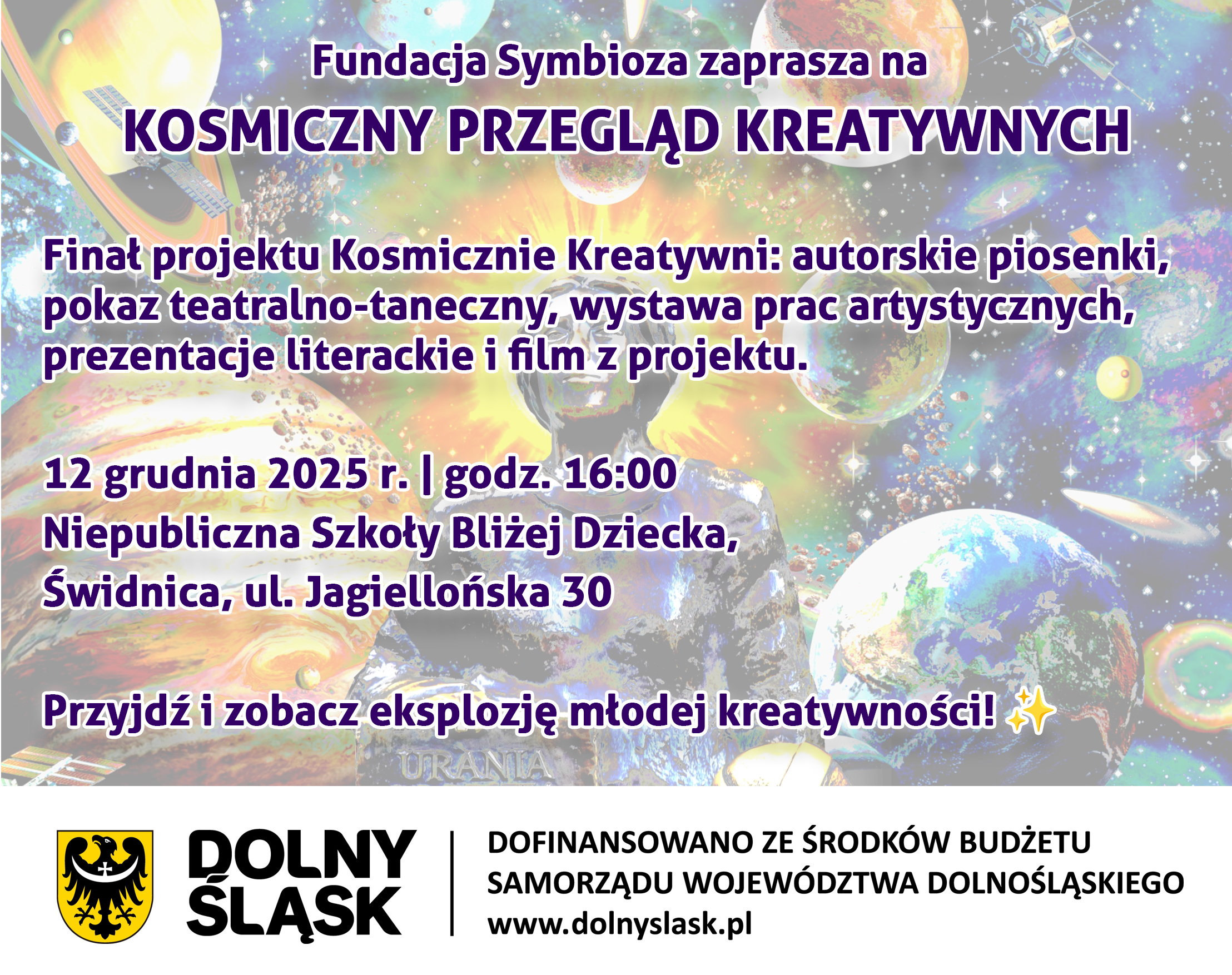 Zapraszamy na Kosmiczny Przegląd Kreatywnych 2025 – finał, który wyniesie młodą kulturę na orbitę